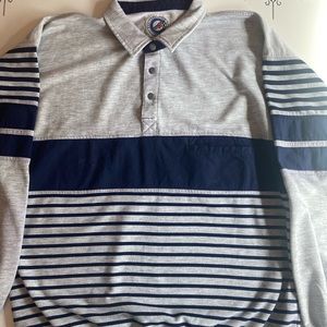 Vintage Rugby shirt  Greenline International men’s L long sleeve Navy Grey